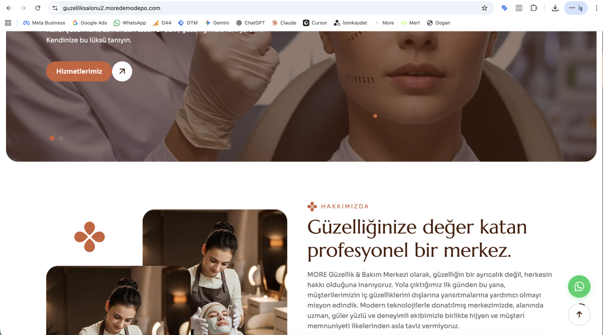 Güzellik Salonu v2 - Modern Estetik ve Bakım Merkezi Yazılımı