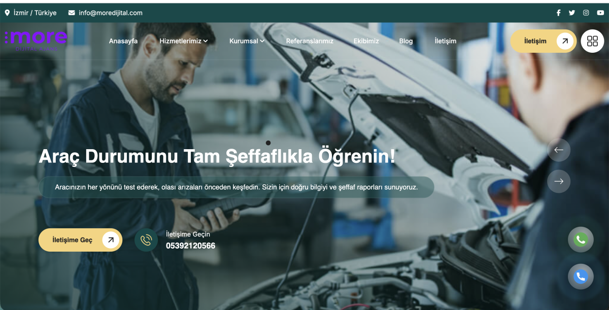 Profesyonel Araç Bakım ve Oto Ekspertiz Web Yazılımı