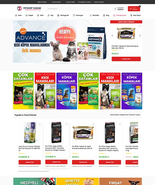Pet Shop E-Ticaret Yazılımı