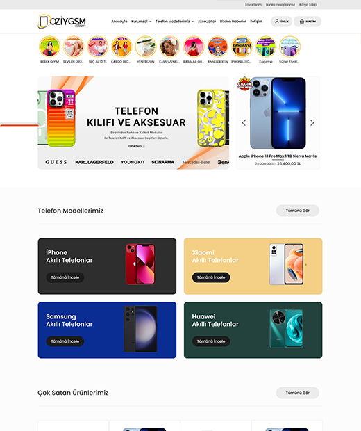 Telefon ve Elektronik E-Ticaret Yazılımı